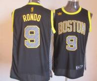 Boston Celtics -9 Rajon Rondo Black Electricity Fashion Stitched NBA Jersey