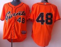 San Francisco Giants #48 Pablo Sandoval Orange Stitched MLB Jersey