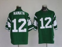 Mitchell and Ness Jets Joe Namath -12 Stitched Green NFL Jersey