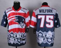 Nike New England Patriots -75 Vince Wilfork Navy Blue Mens Stitched NFL Elite Noble Fashion Jersey