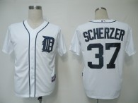 Detroit Tigers #37 Max Scherzer White Cool Base Stitched MLB Jersey