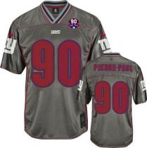 Nike New York Giants #90 Jason Pierre-Paul Grey With 1925-2014 Season Patch Men's Stitched NFL Elite