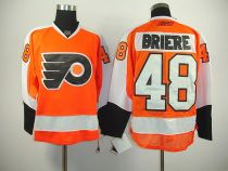 Philadelphia Flyers -48 Danny Briere Stitched Orange NHL Jersey