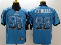 Nike Carolina Panthers -98 Star Lotulelei Blue Alternate Stitched NFL Elite Drift Fashion Jersey