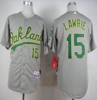 Oakland Athletics #15 Brett Lawrie Grey Cool Base Stitched MLB Jersey