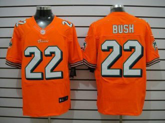 Nike Dolphins -22 Reggie Bush Orange Alternate Stitched NFL Elite Jersey