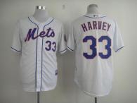 New York Mets -33 Matt Harvey White Cool Base Stitched MLB Jersey