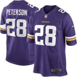Nike Vikings -28 Adrian Peterson Purple Team Color Stitched NFL Game Jersey