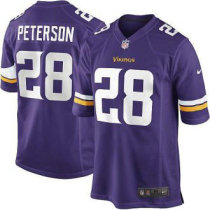 Nike Vikings -28 Adrian Peterson Purple Team Color Stitched NFL Game Jersey
