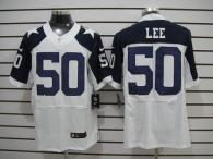 Nike Dallas Cowboys #50 Sean Lee White Thanksgiving Throwback Men's Stitched NFL Elite Jersey