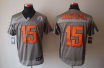 Nike Bears -15 Brandon Marshall Grey Shadow With Hall of Fame 50th Patch Stitched NFL Elite Jersey