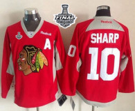 Chicago Blackhawks -10 Patrick Sharp Red Practice 2015 Stanley Cup Stitched NHL Jersey