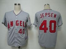 Los Angeles Angels of Anaheim -40 Kevin Jepsen Grey Cool Base Stitched MLB Jersey