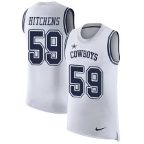 Nike Cowboys -59 Anthony Hitchens White Stitched NFL Limited Rush Tank Top Jersey
