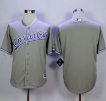 Kansas City Royals Blank Grey New Cool Base Stitched MLB Jersey