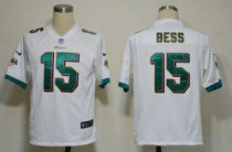 Nike Dolphins -15 Davone Bess White Stitched NFL Game Jersey