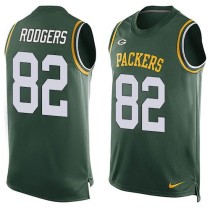 Nike Green Bay Packers -82 Richard Rodgers Green Team Color Stitched NFL Limited Tank Top Jersey