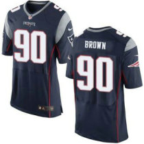 Nike New England Patriots -90 Malcom Brown Navy Blue Team Color Stitched NFL New Elite Jersey