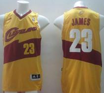 New Revolution 30 Cleveland Cavaliers -23 LeBron James Yellow Stitched NBA Jersey