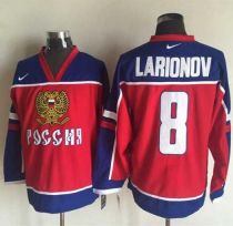 Vancouver Canucks -8 Igor Larionov Red Blue Nike Stitched NHL Jersey