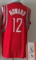 Revolution 30 Autographed Houston Rockets -12 Dwight Howard Red Stitched NBA Jersey
