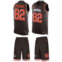 Browns -82 Ozzie Newsome Brown Team Color Stitched NFL Limited Tank Top Suit Jersey