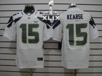 Nike Seattle Seahawks #15 Jermaine Kearse White Super Bowl XLIX Men‘s Stitched NFL Elite Jersey
