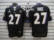 Nike Ravens -27 Ray Rice Black Alternate Super Bowl XLVII Stitched NFL Elite Jersey
