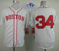 Boston Red Sox #34 David Ortiz White Cool Base 2013 World Series Patch Stitched MLB Jersey