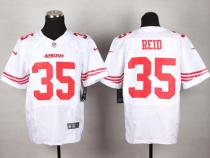 Nike San Francisco 49ers -35 Eric Reid White Mens Stitched NFL Elite Jersey