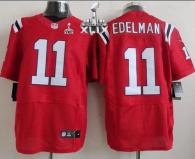 Nike New England Patriots -11 Julian Edelman Red Alternate Super Bowl XLIX Mens Stitched NFL Elite J