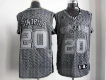 San Antonio Spurs -20 Manu Ginobili Grey Static Fashion Stitched NBA Jersey