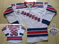 New York Rangers -36 Mats Zuccarello White Road With 2014 Stanley Cup Finals Stitched NHL Jersey