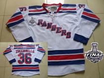 New York Rangers -36 Mats Zuccarello White Road With 2014 Stanley Cup Finals Stitched NHL Jersey
