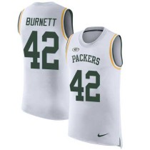Nike Packers -42 Morgan Burnett White Stitched NFL Limited Rush Tank Top Jersey