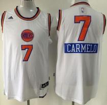 New York Knicks #7 Carmelo Anthony White 2014-15 Christmas Day Stitched Youth NBA Jersey