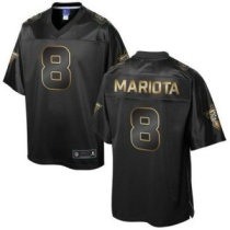 Nike Tennessee Titans -8 Marcus Mariota Pro Line Black Gold Collection Stitched NFL Game Jersey