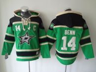 Dallas Stars -14 Jamie Benn Green Sawyer Hooded Sweatshirt Stitched NHL Jersey