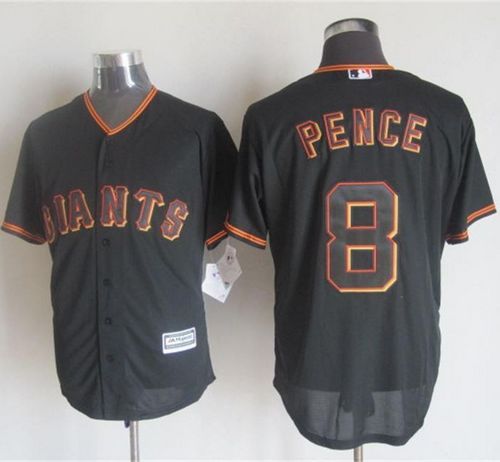 San Francisco Giants #8 Hunter Pence Black New Cool Base Stitched MLB Jersey