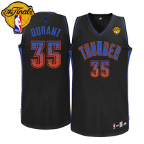 Oklahoma City Thunder -35 Kevin Durant Black Fashion With Finals Patch Stitched NBA Jersey