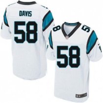 Nike Carolina Panthers -58 Thomas Davis White Stitched NFL Elite Jersey
