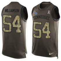 Nike Titans -54 Avery Williamson Green Stitched NFL Limited Salute To Service Tank Top Jersey