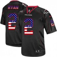 Nike Atlanta Falcons 2 Matt Ryan Black NFL Elite USA Flag Fashion Jersey