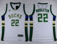 Milwaukee Bucks -22 Khris Middleton White Stitched NBA Jersey
