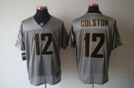 Nike Saints -12 Marques Colston Grey Shadow Stitched NFL Elite Jersey