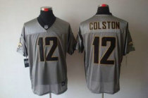 Nike Saints -12 Marques Colston Grey Shadow Stitched NFL Elite Jersey