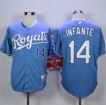 Kansas City Royals -14 Omar Infante Light Blue Alternate 1 Cool Base Stitched MLB Jersey