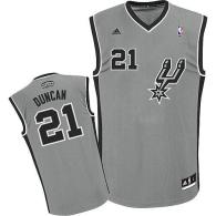 San Antonio Spurs -21 Tim Duncan Grey Alternate Stitched NBA Jersey