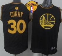 Golden State Warriors -30 Stephen Curry Black Precious Metals Fashion The Finals Patch Stitched NBA