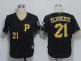 Pittsburgh Pirates #21 Roberto Clemente Black Cool Base Stitched MLB Jersey